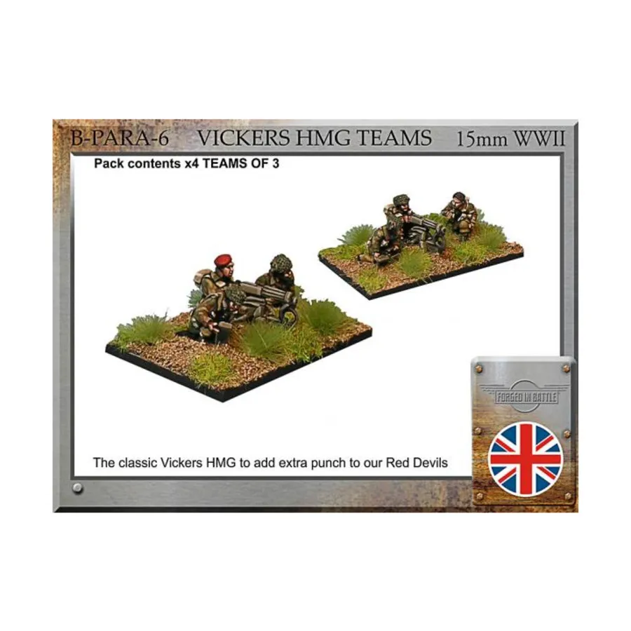 

Команды десантников Vickers HMG, WWII Miniatures - British Infantry (15mm)