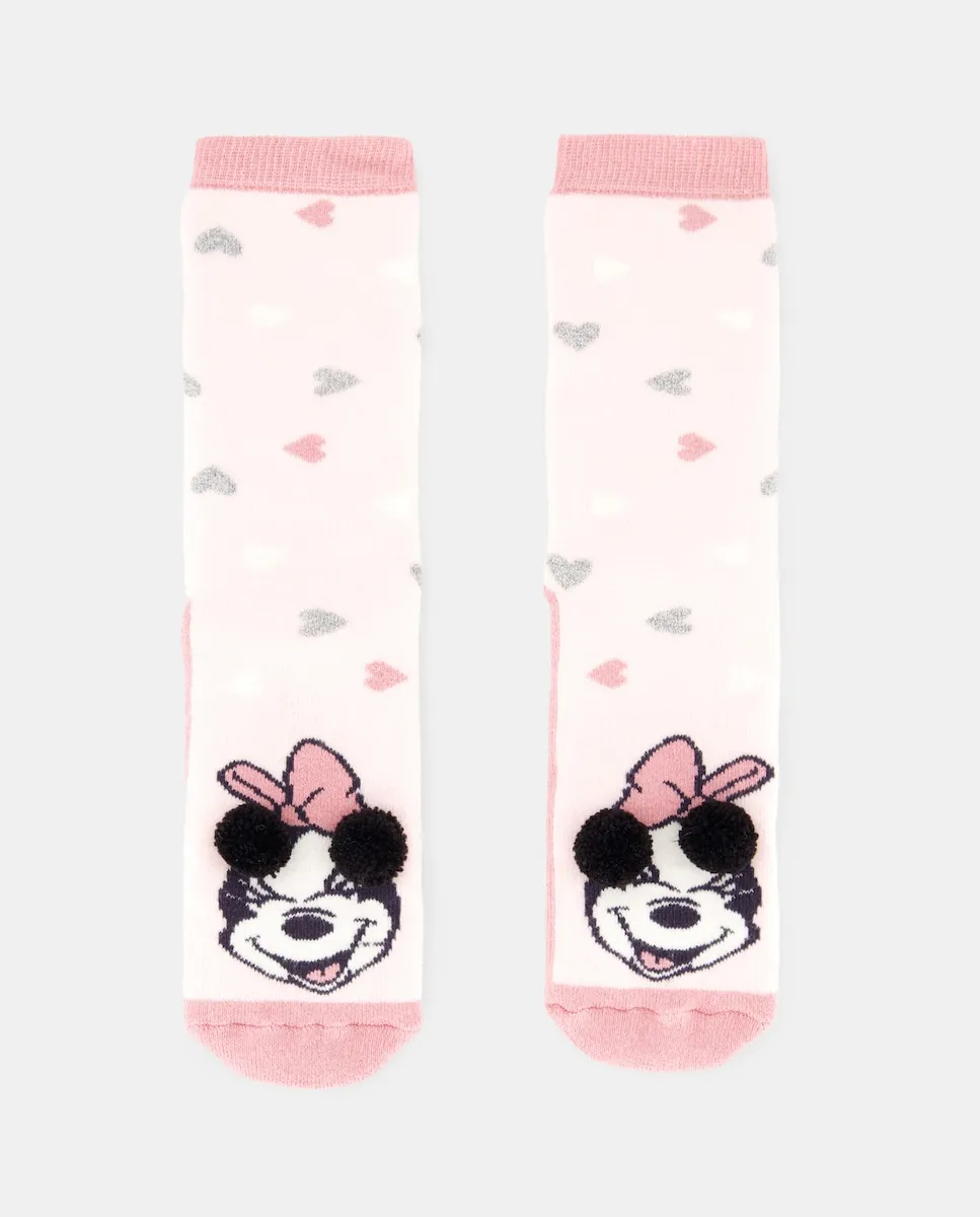 

Детские носки с антискользящей подошвой с рисунком MINNIE Cotton Juice, розовый