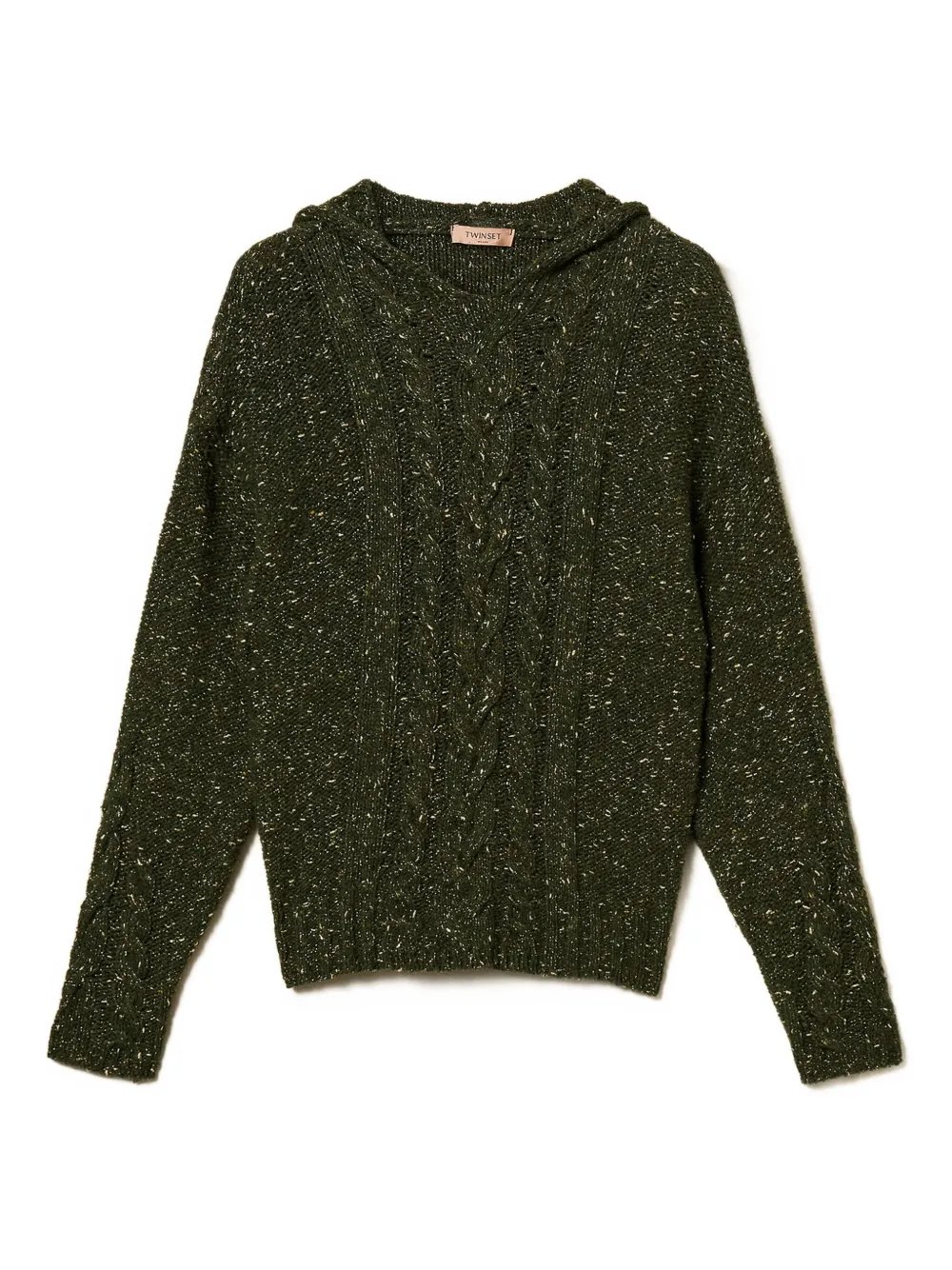 

Свитер фактурной вязки с капюшоном TWINSET