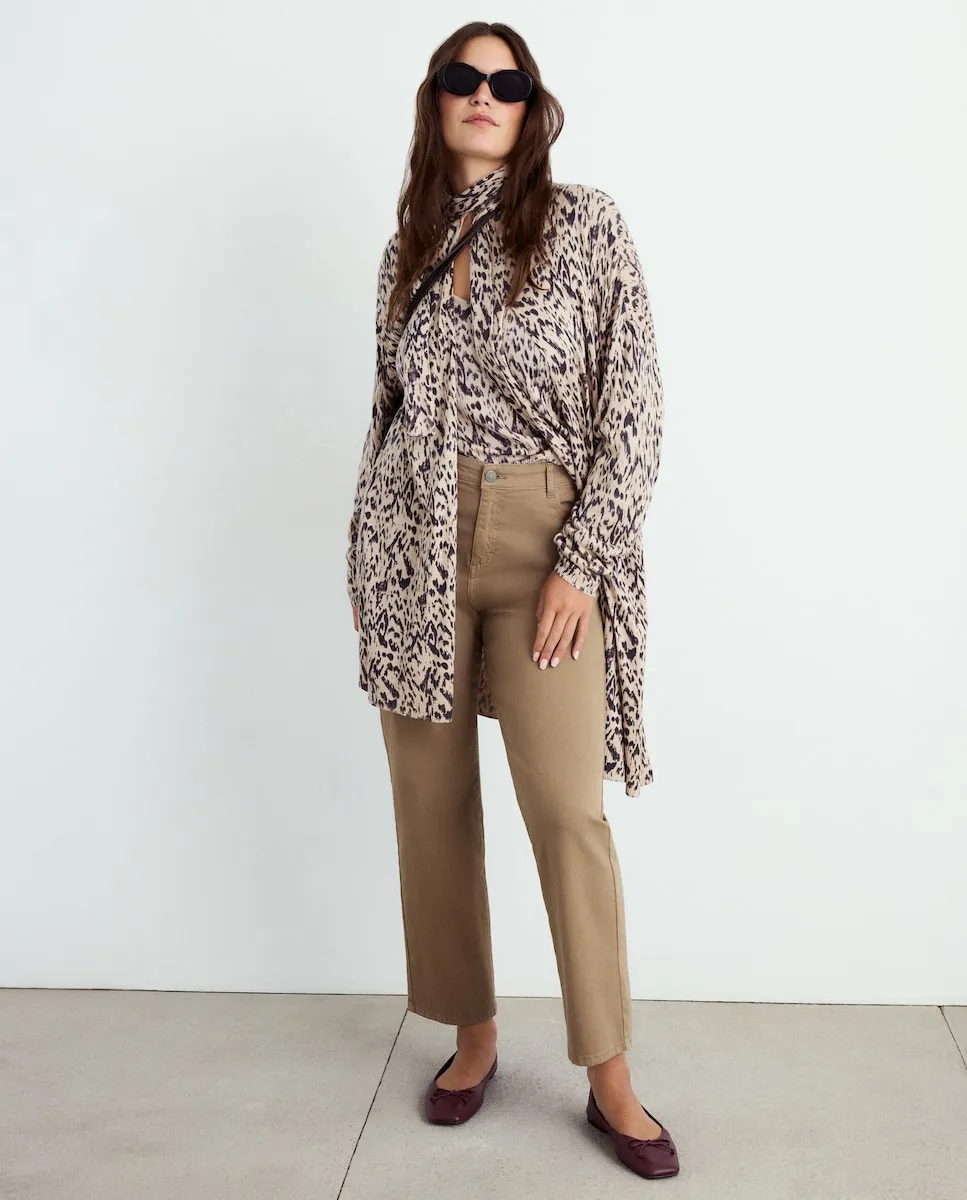 

Женский кардиган из вискозы с принтом Couchel, коричневый