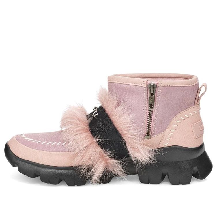 Ботинки зимние UGG WMNS Fluff Punk короткие, розовый