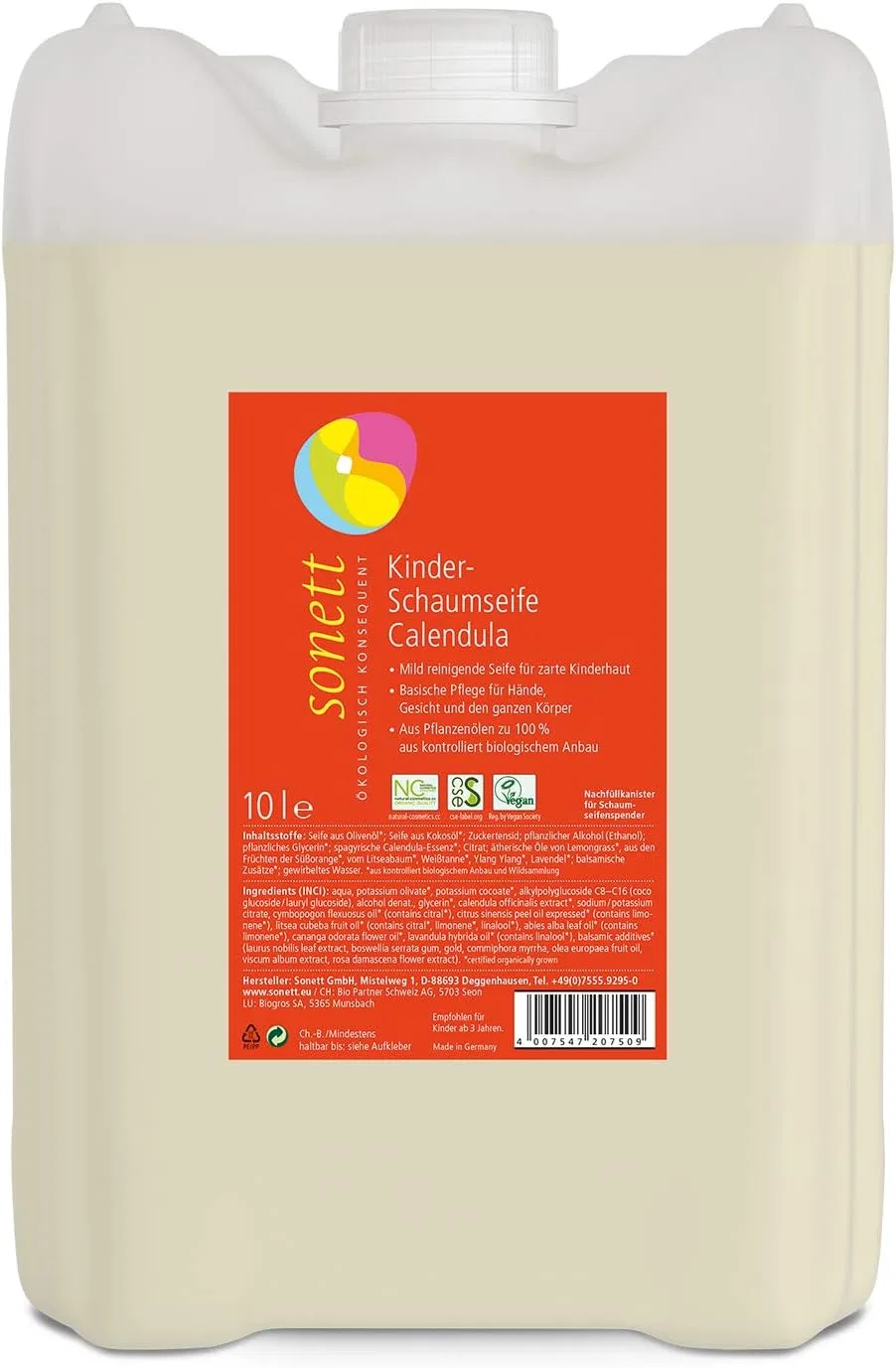 Детское пенное мыло Sonett Calendula, 10 литров Sonett