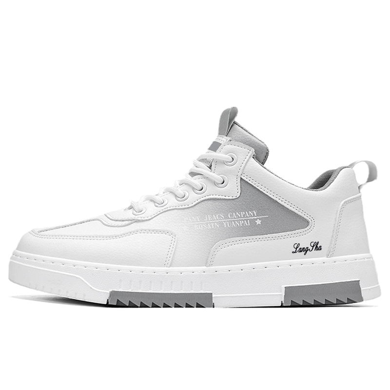 

Lanza Скользостойкие износостойкие легкие скейтерские кроссовки мужские бело-серые, цвет White Gray