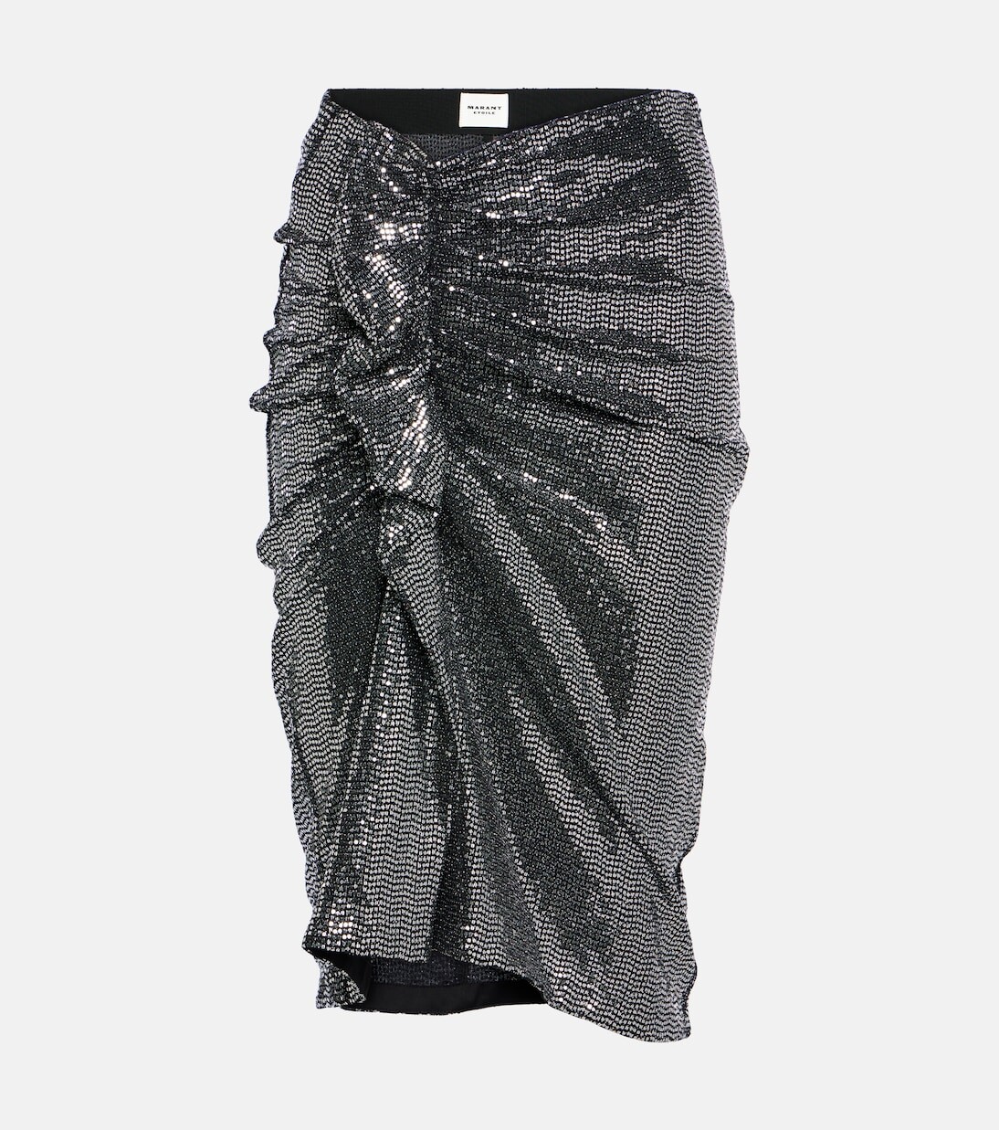 

Юбка dolene из тюля с оборками и пайетками Marant Etoile, металлический