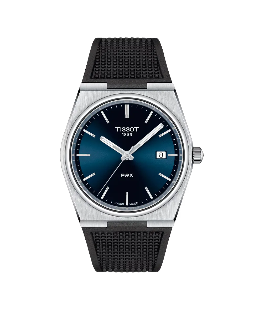 

Мужские часы коллекции PRX черный силиконовый ремешок Tissot, черный