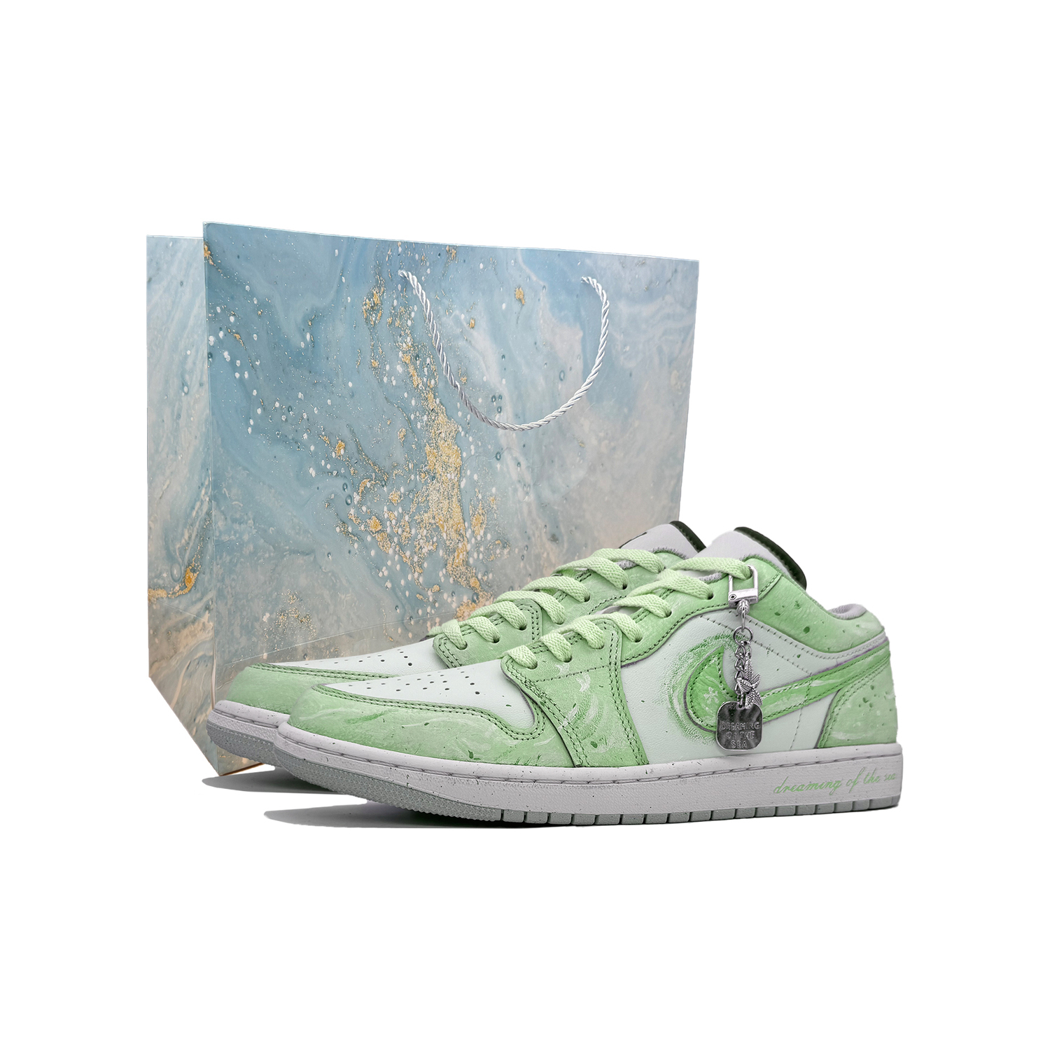

Jordan Винтажные баскетбольные кроссовки Air 1 Low Top унисекс светло-зеленого цвета, цвет Light Green