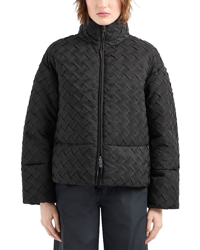 

Пуховик Emporio Armani Technoweave, черный