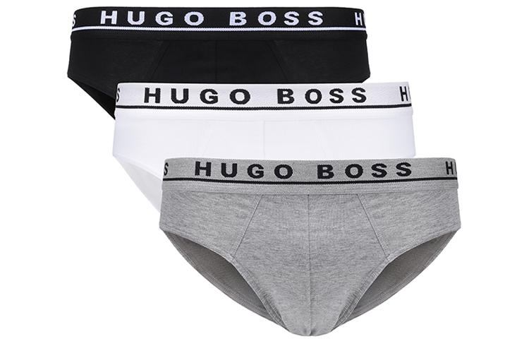 

Мужские Трусы HUGO BOSS, Набор 3 Штуки (Черный/Белый/Серый)
