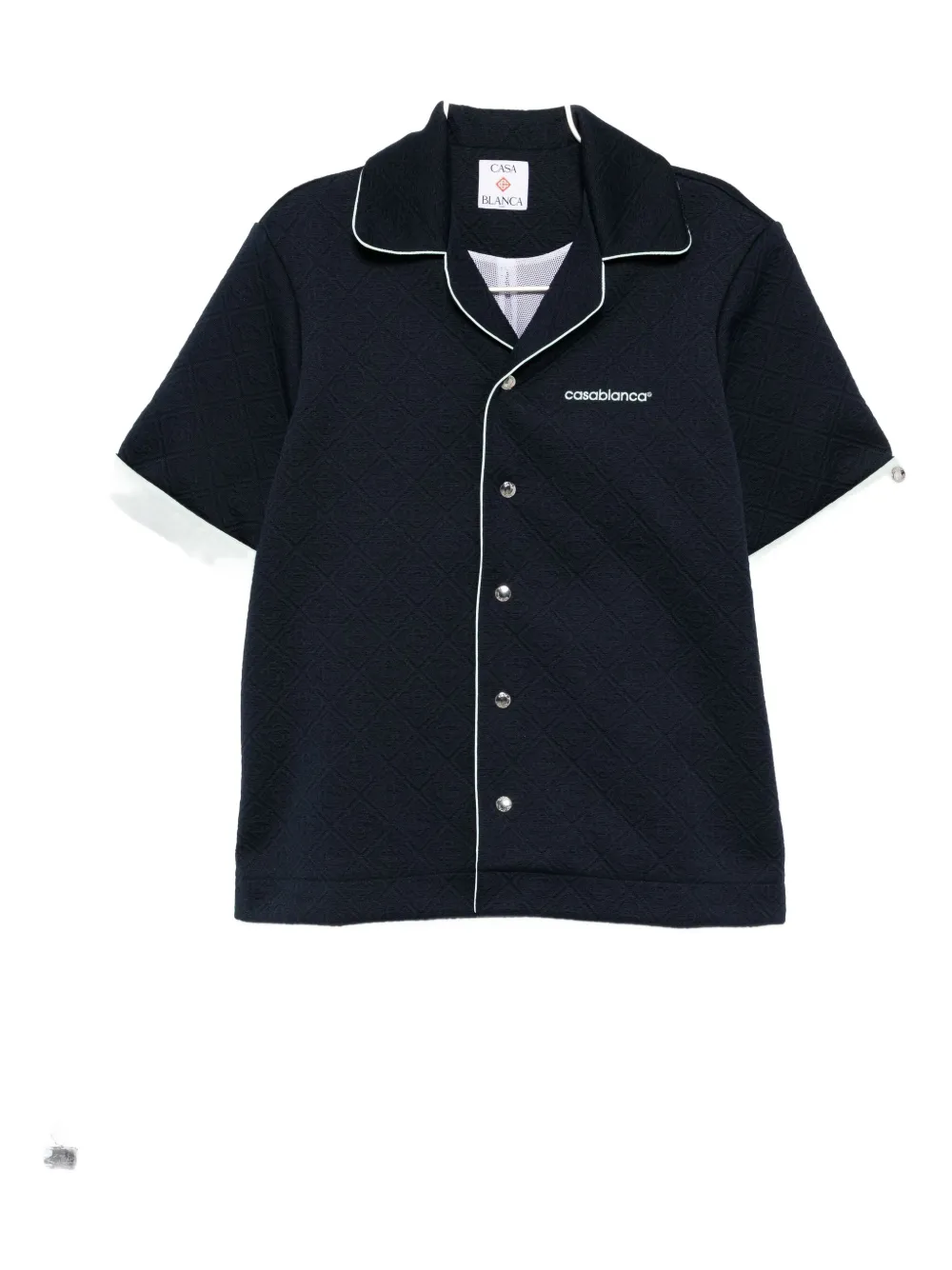 

Рубашка с вышитым логотипом CASABLANCA, синий