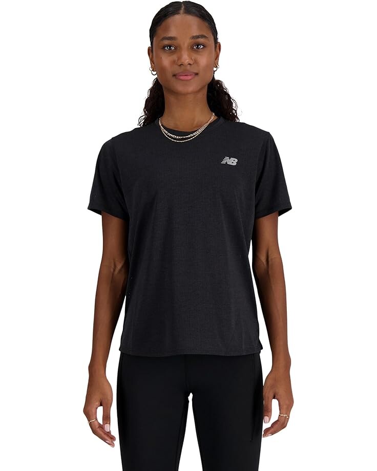 

Футболка New Balance New Balance Athletics Heather, цвет Black Heather