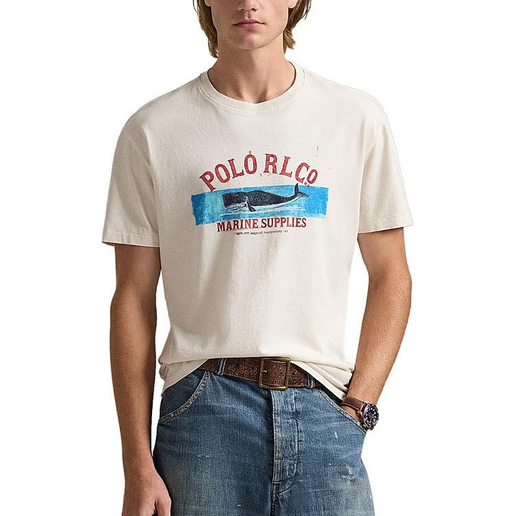 

Графическая футболка с принтом Crewneck Polo Ralph Lauren, белый