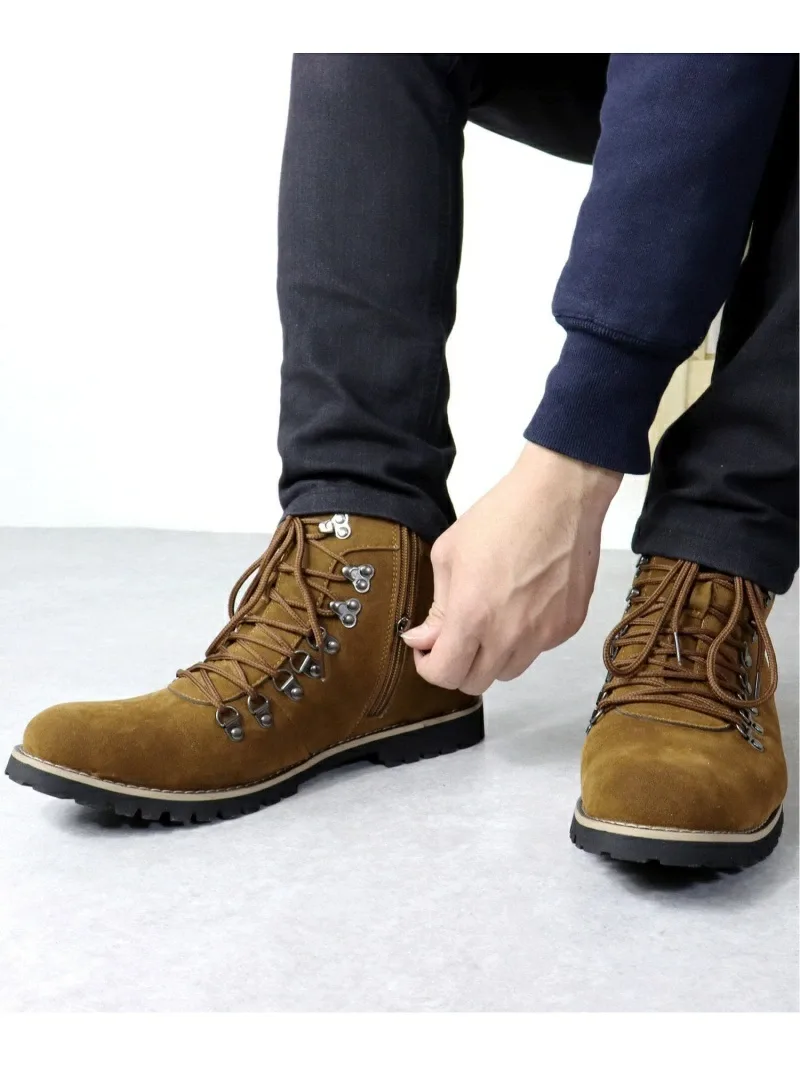 Повседневные офисные высокие горные ботинки 2352 Aaa+, Brown suede — фото 3