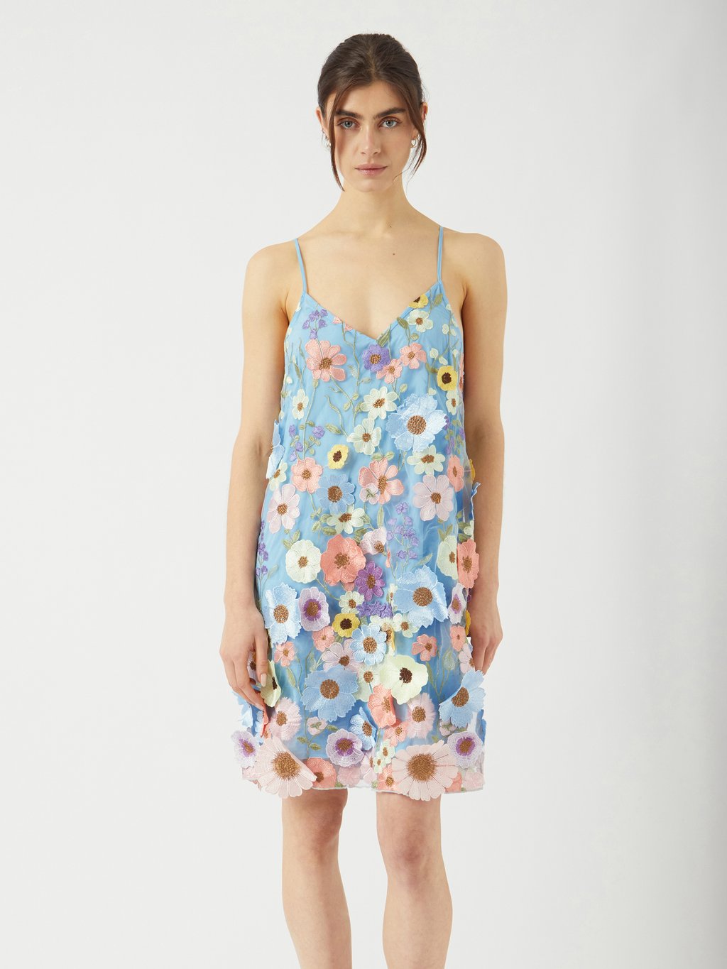 

Коктейльное/вечернее платье FLOWERING STRAP DRESS YAS, светло-голубой