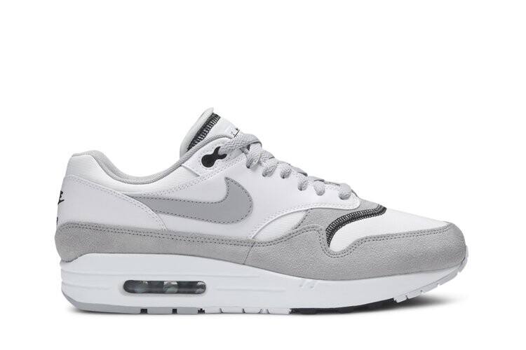 Кроссовки Nike Air Max 1 'White Black Wolf Grey', серый