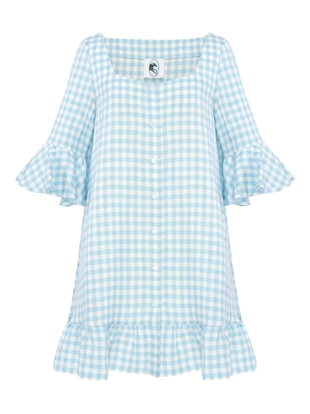 

Платье мини в клетку Sleeper, синий