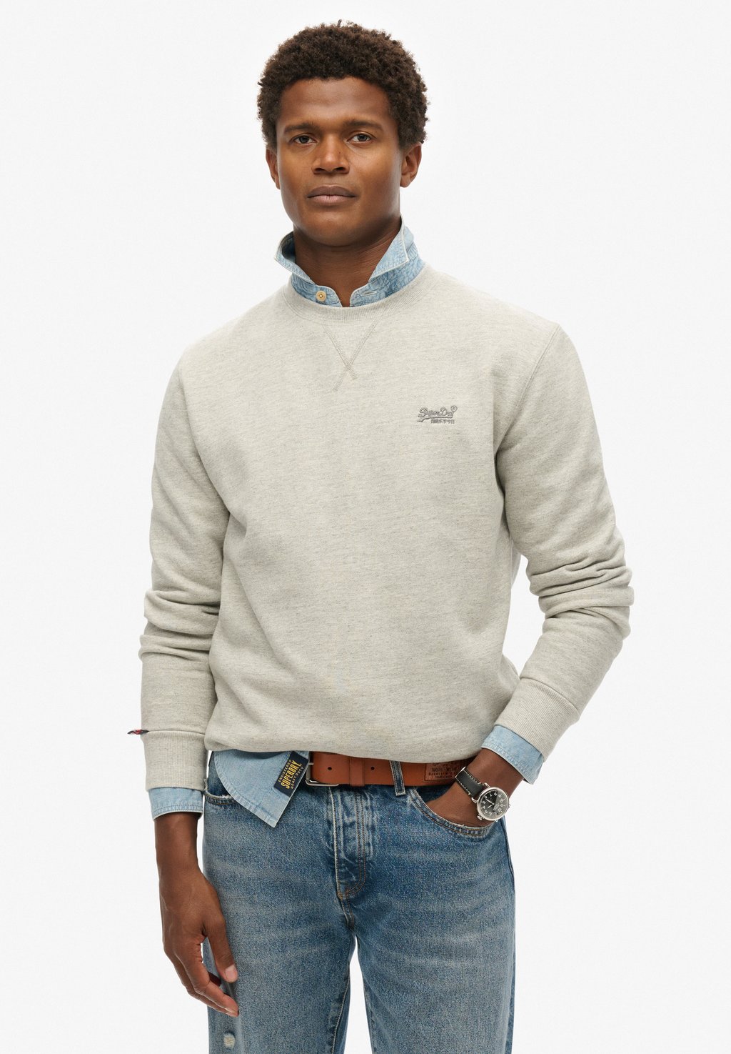 

Толстовка ESSENTIAL LOGO CREW Superdry, серый