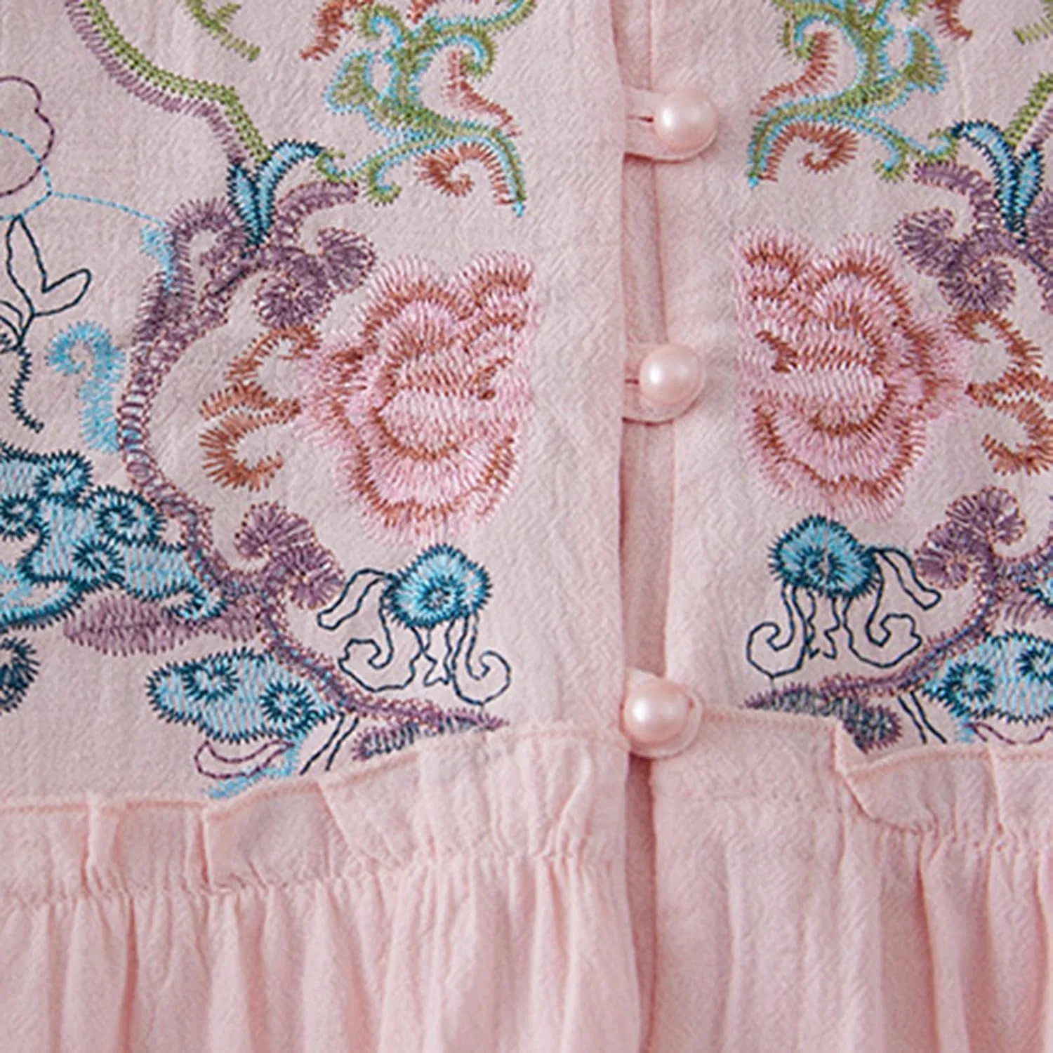 Туника, хлопок и лен Tunic T-Shirt, розовая — фото 4