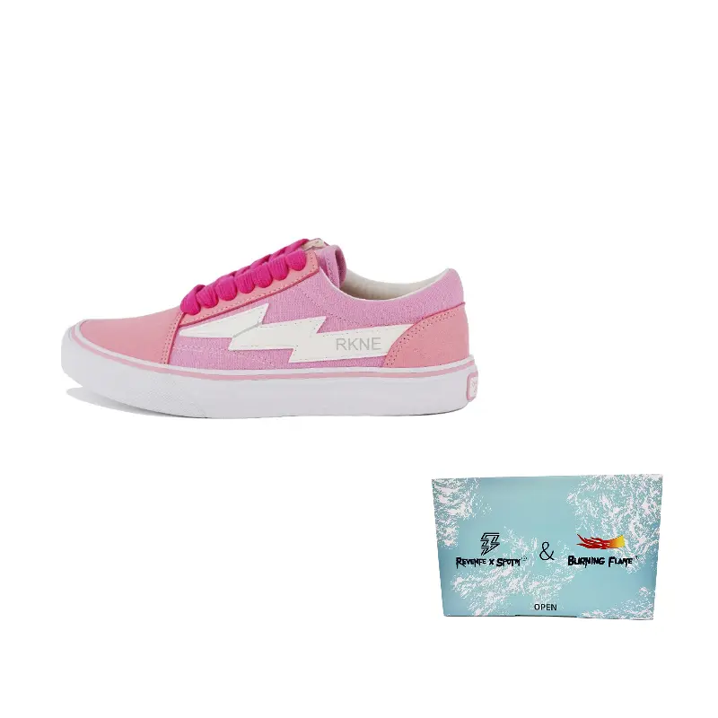 

BURNING FLAME REVENFE X SPOTM Износостойкие и легкие низкие кеды на текстильной подошве унисекс - Молния Розовый, цвет Lightning Pink