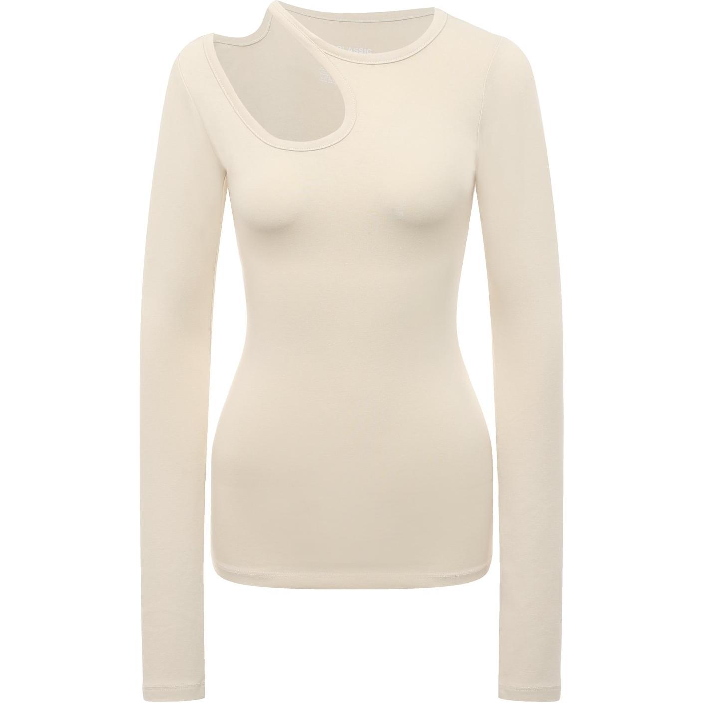 

LOW CLASSIC Футболка женская Ecru с круглым вырезом, умеренно прямого кроя