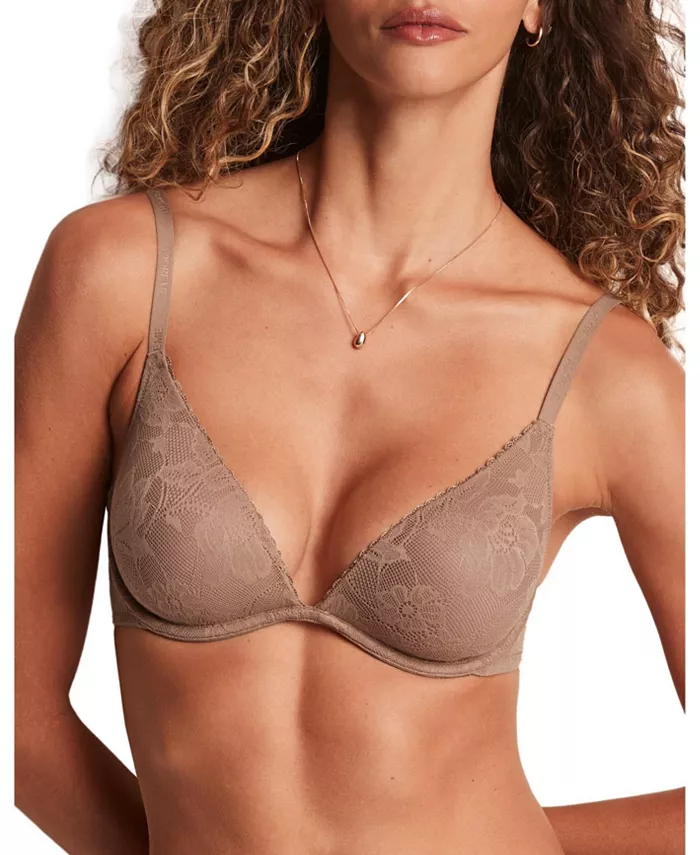 

Женский бюстгальтер Maren Push Up Plunge с эффектом пуш-ап Adore Me, коричневый/бежевый