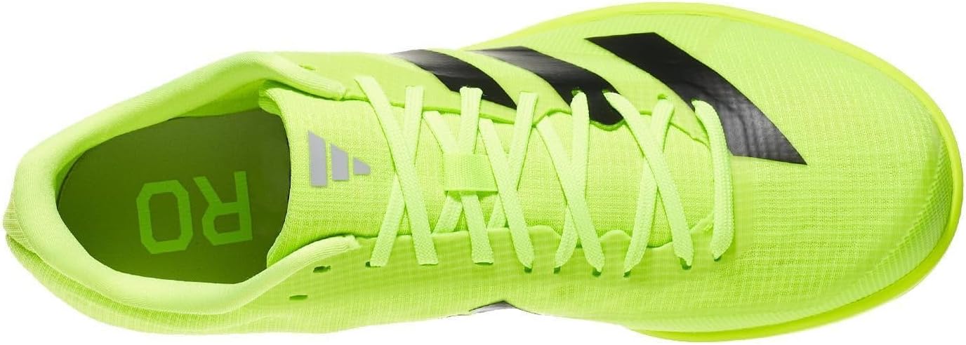 Кроссовки Adidas Унисекс-взрослые Adizero для прыжков в длину, черный/желтый/ярко-желтый — фото 4