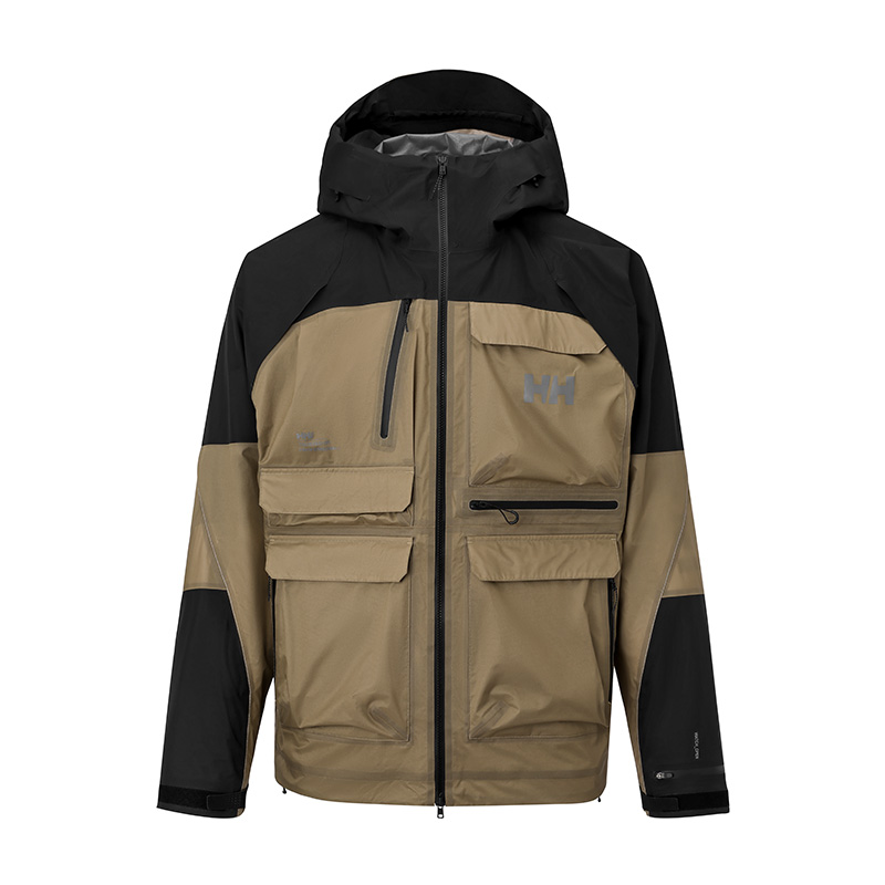 

HELLY HANSEN Мужская суперлегкая непромокаемая ветровка для походов, Khaki
