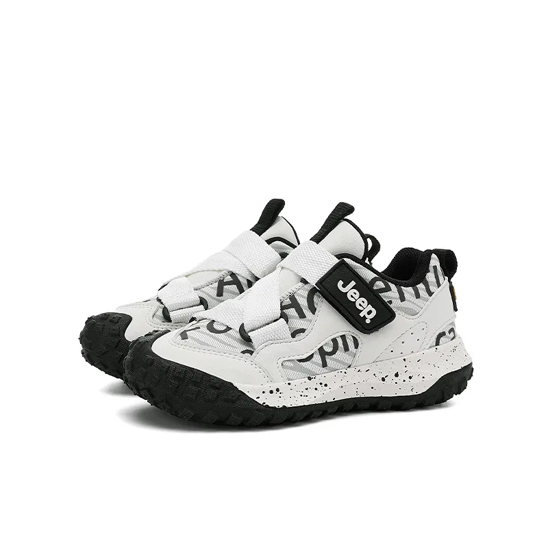 Кроссовки детские из искусственной кожи и текстиля, среднее голенище, lifestyle, Panda White, для детей 3-7 лет Jeep — фото 3