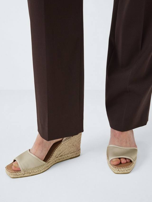 Kapri Dressy Cross Strap Wedge Heel Espadrille сандалии John Lewis, Champagne — фото 2