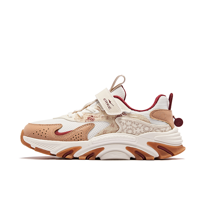 

Низкие детские повседневные кроссовки Brown Gray Kids' ERKE KIDS, Elk коричневый/custard grey