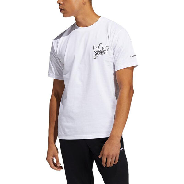 Футболка adidas originals All Day I Dream About Sneakers T-Shirt 'White Black', белый — фото 4