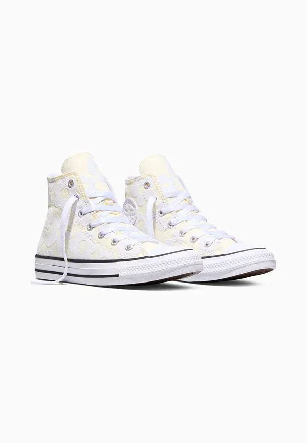 Кроссовки высокие Converse Chuck Taylor All Star Bubble Flowers High Top Trainers, цвет белый серебристый — фото 2