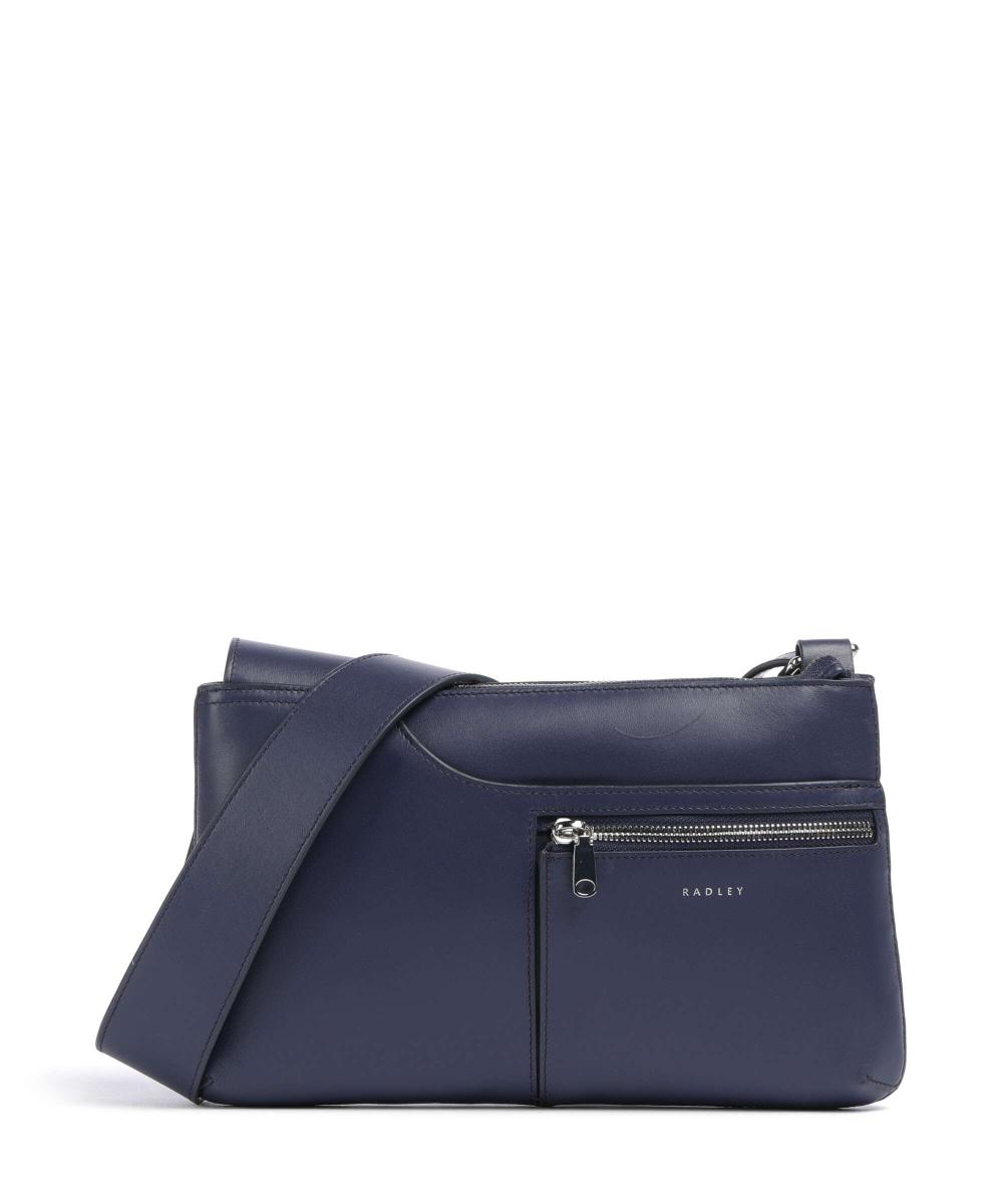 

Сумка через плечо с карманами из мелкозернистой яловой кожи Radley London, синий