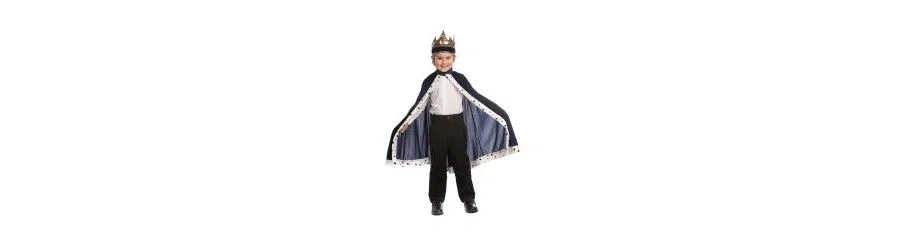 Детский костюм короля: корона и мантия Dress Up America, темно-синий — фото 3