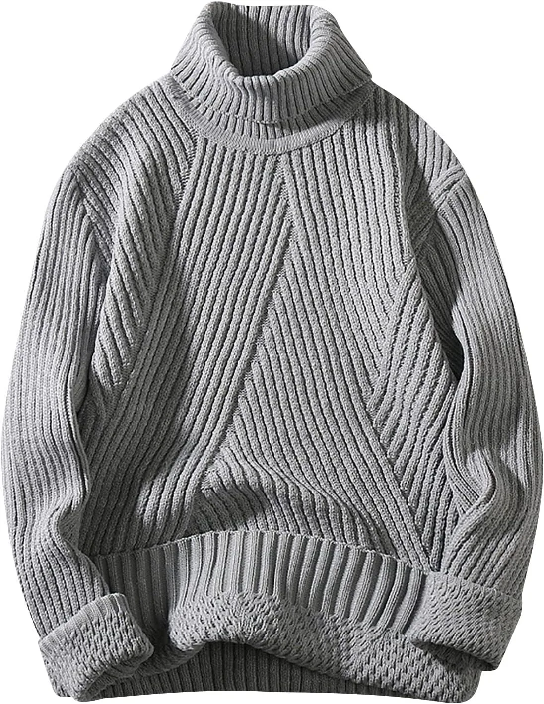 

Ymosrh мужской вязаный водолазка с длинным рукавом, рифленая, теплая, зимняя, размеры M-3XL