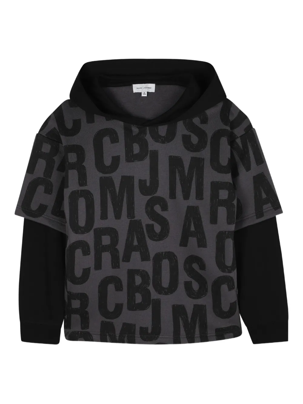 

Худи с логотипом Marc Jacobs Kids, серый