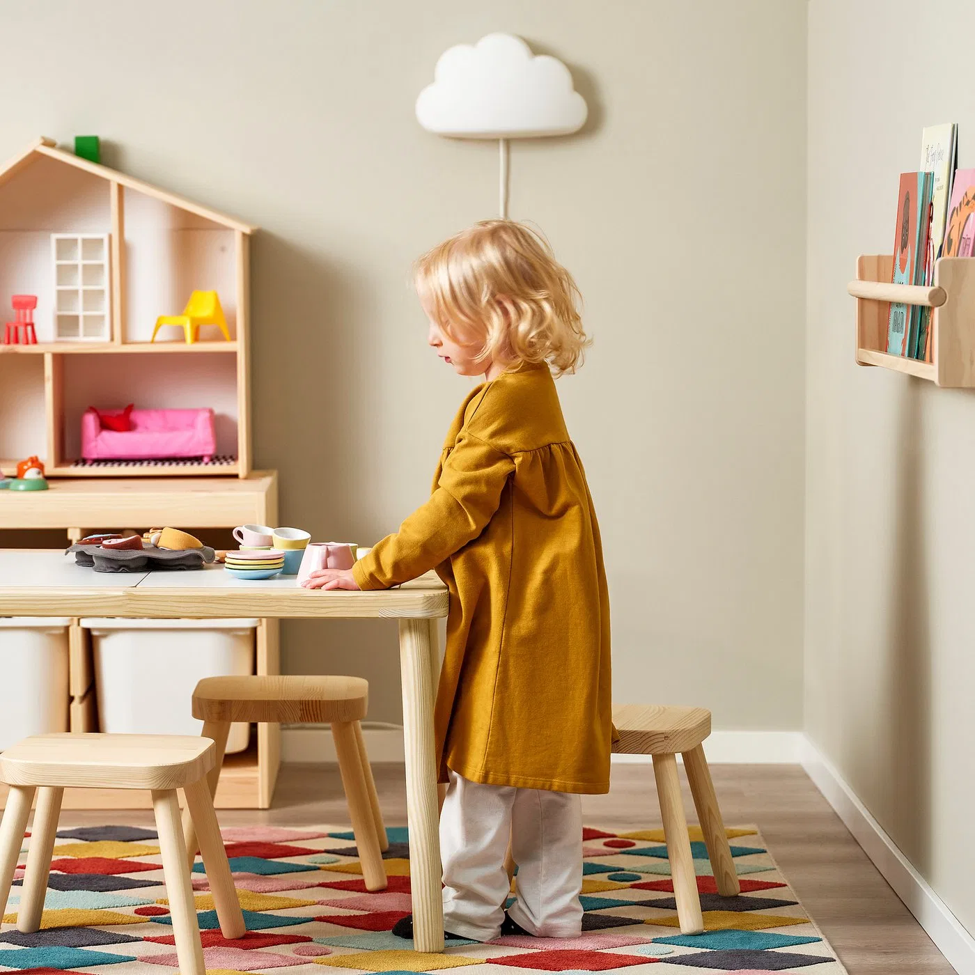 FLISAT IKEA Детский табурет, сосна — фото 4