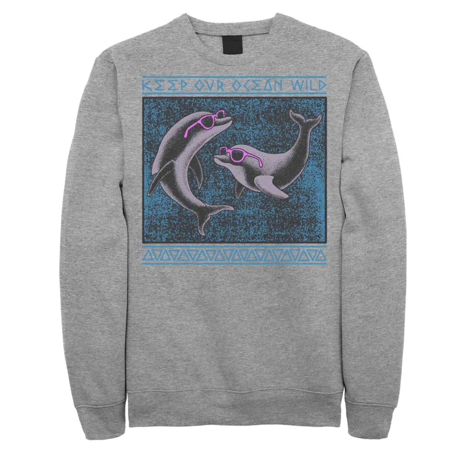 

Мужской флисовый флис с портретом дикого дельфина Keep Our Ocean Licensed Character