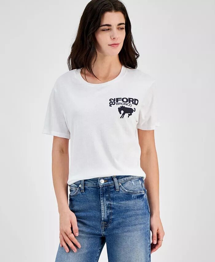 

Футболка с короткими рукавами Ford Bronco Crewneck для юниоров Love Tribe, белый