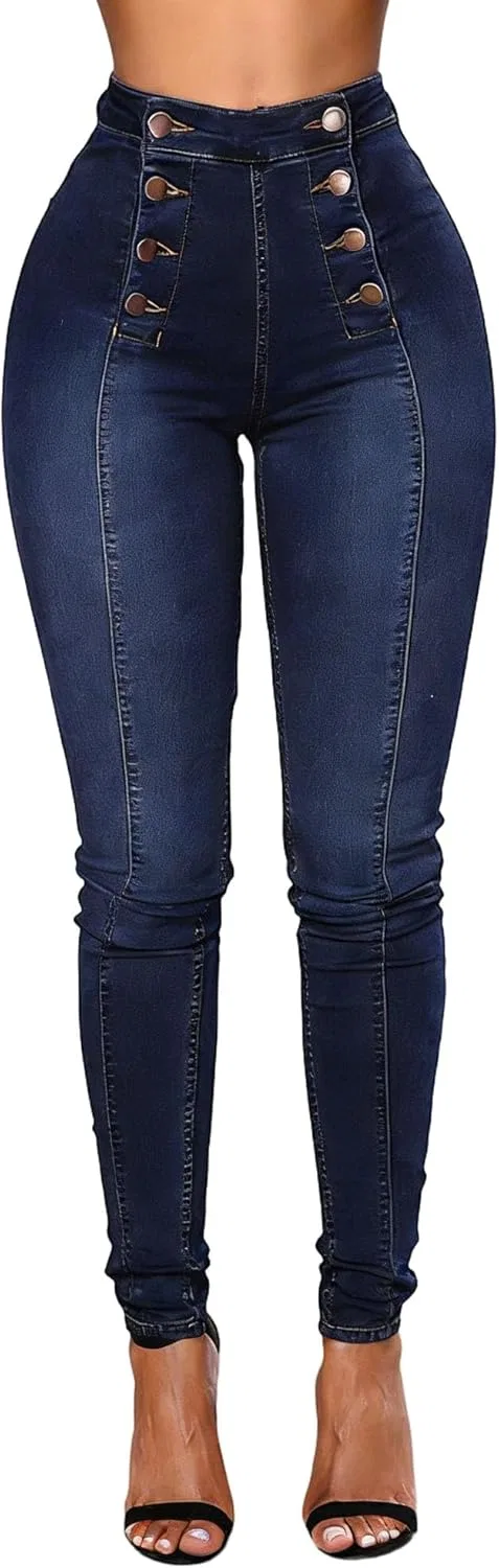 Джинсы с завышенной талией, Slim Fit, Light Blue