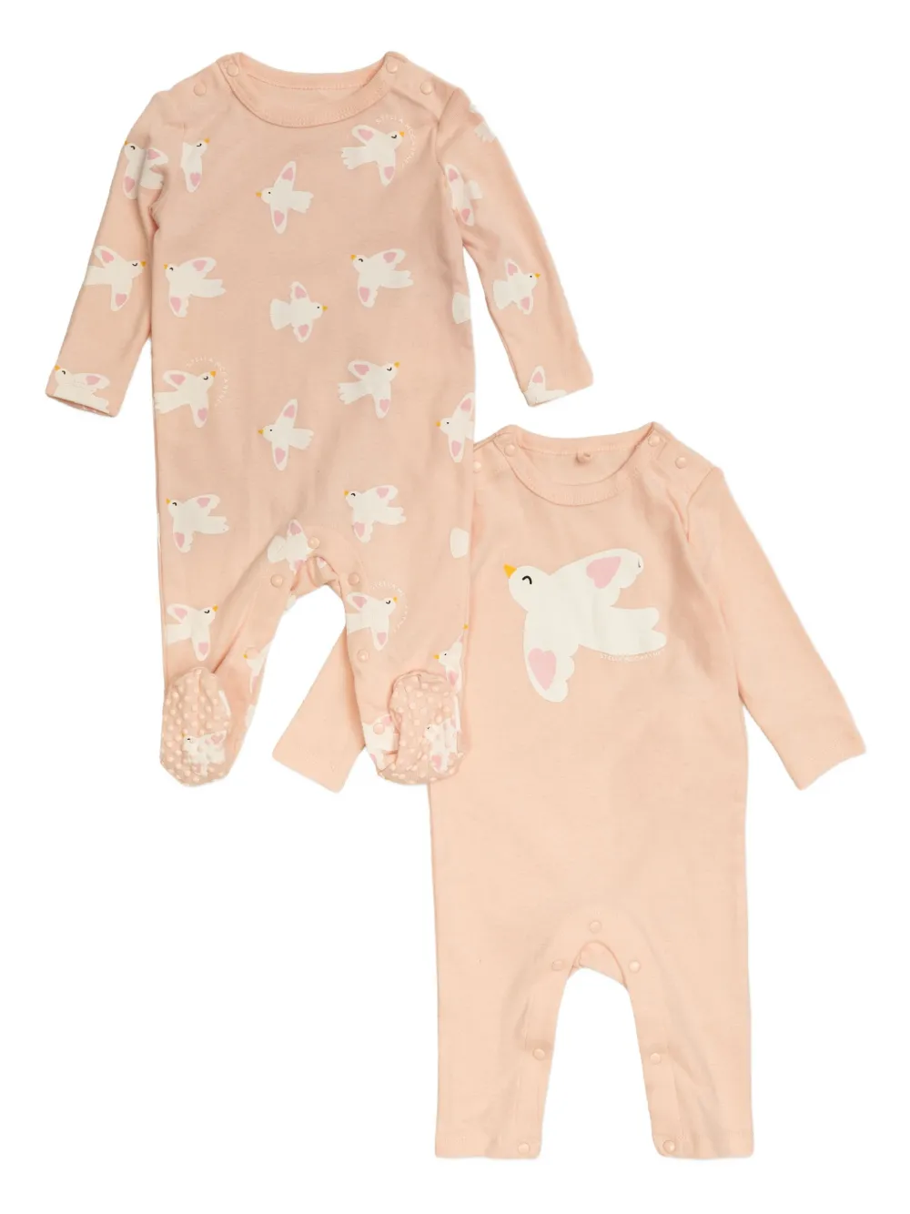 

Комплект боди с принтом голубей Stella McCartney Kids, розовый