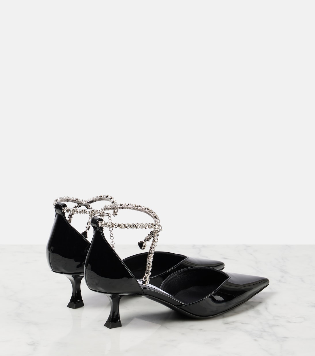 Туфли-лодочки Stevie 30 из лакированной кожи с декором Jimmy Choo, черный — фото 4