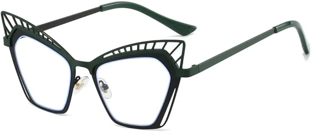 

Солнцезащитные очки для мужчин и женщин - защита UV400 - легкая оправа "кошачий глаз" для занятий спортом на открытом воздухе и вождения DSVIGF, Black Green