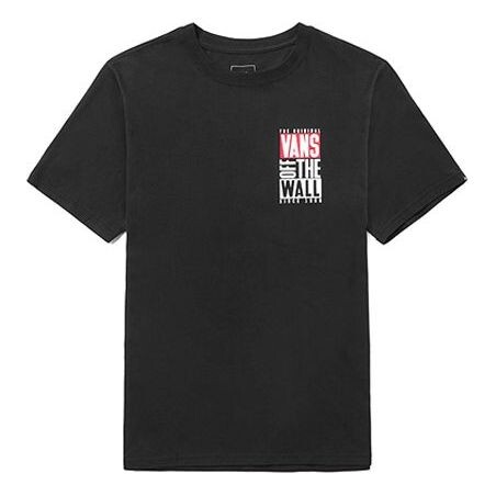 

Футболка alphabet printing short sleeve couple style black Vans, черный