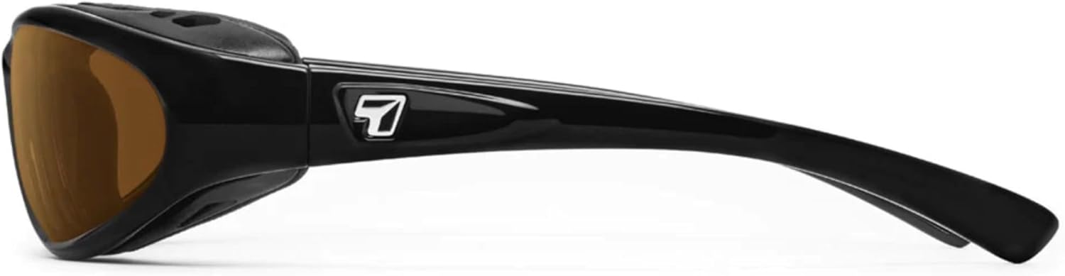 

7 солнцезащитных очков EYE BORA с ветрозащитной подкладкой и мягкой вставкой для использования на открытом воздухе, 100% защита от UVA + UVB излучения 7 EYE, Glossy Black Frame-sharpview Copper Lenses