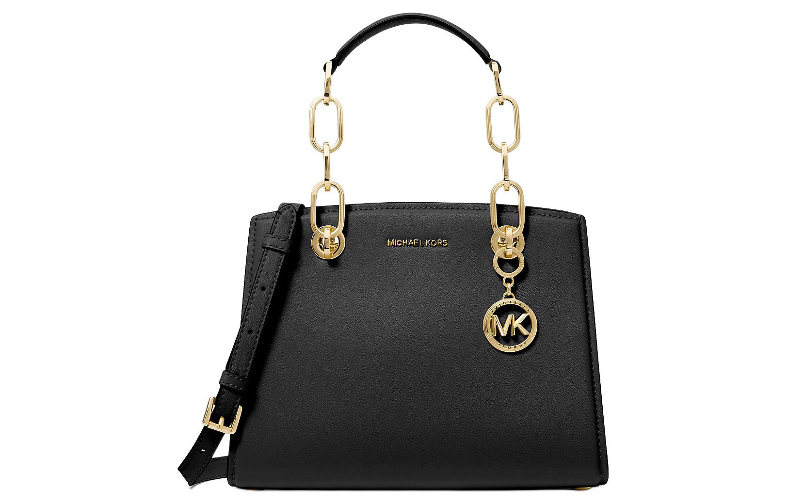 

MICHAEL KORS Кожаная женская сумка через плечо маленькая черная