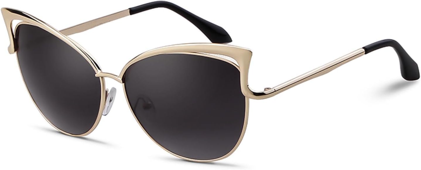 

Солнцезащитные очки «кошачий глаз» золотисто-розового цвета для женщин, винтажные солнцезащитные очки с градиентным зеркальным покрытием, модные очки Eyeglasees UV400 WNCKSQ, C14