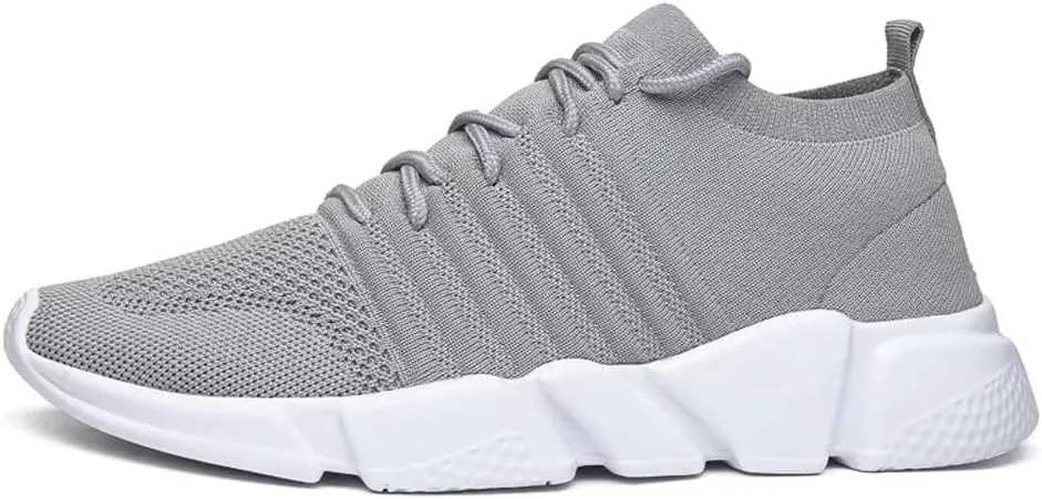 

Кроссовки GSLMOLN для мужчин и женщин, мода, унисекс, без шнурков, с носком из трикотажа, мягкой подошвой, дышащие, легкие, повседневные для ходьбы, серый