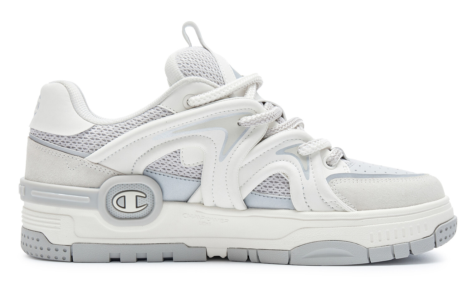 Кроссовки Champion Skateboarding Shoes Men Low-top White/Gray, белый/серый — фото 2