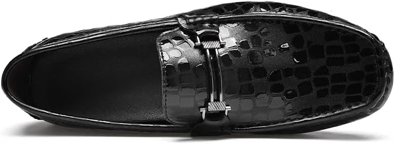 Лоферы высокие кожаные Mens Loafers, Black Taller PUGHGAETZF — фото 4
