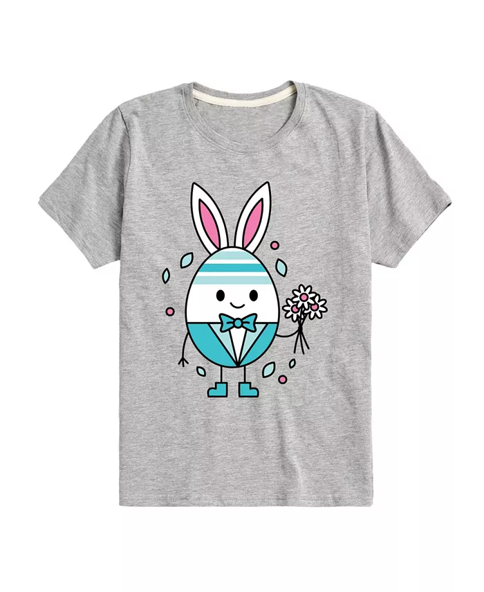 

Футболка с принтом "Happy Easter Bunny Egg" для мальчиков старшего возраста Hybrid, серый